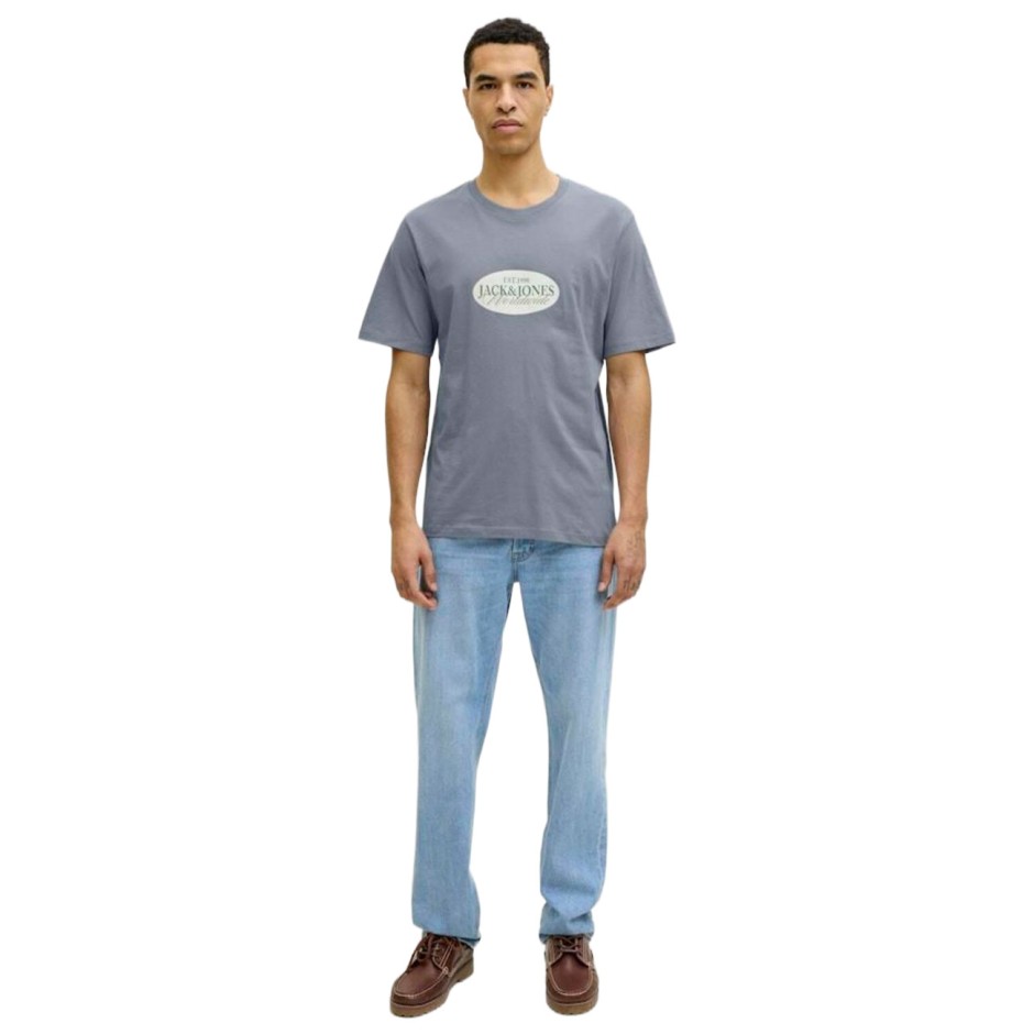 Ανδρική Κοντομάνικη Μπλούζα Πετρόλ - Jack & Jones Jorcatskills