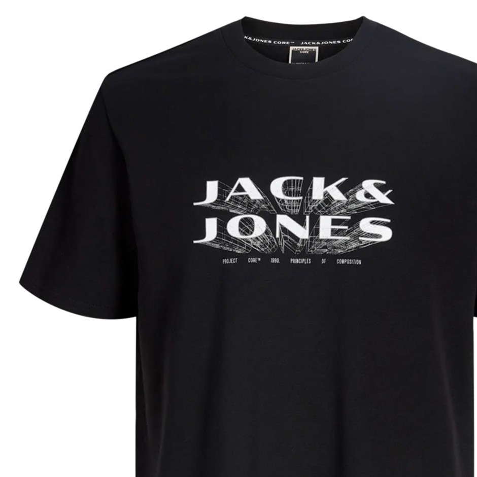 JACK & JONES JCOFUSION JJ BRANDING TEE SS 12289880-4914836 Black