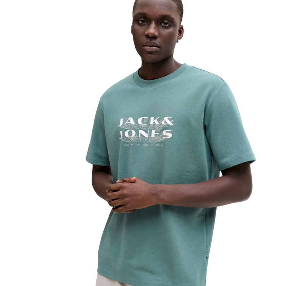 Ανδρική Κοντομάνικη Μπλούζα Πράσινη - Jack & Jones Jcofusion Branding