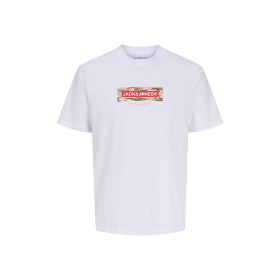 Ανδρική Κοντομάνικη Μπλούζα Λευκή - Jack & Jones Jcobreeze Branded