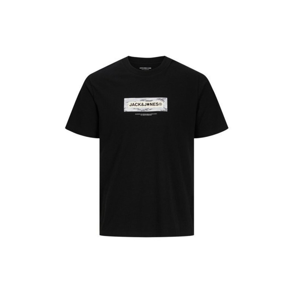 Ανδρική Κοντομάνικη Μπλούζα Μαύρη - Jack & Jones Jcobreeze Branded