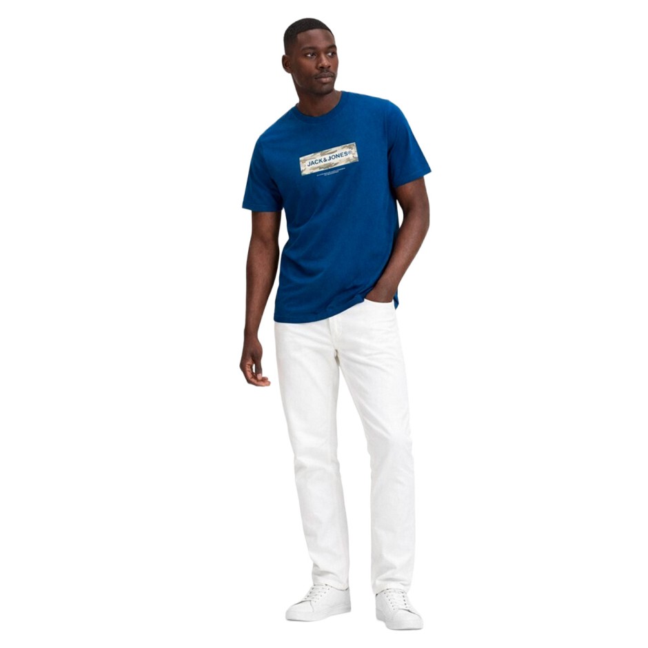 Ανδρική Κοντομάνικη Μπλούζα Μπλε - Jack & Jones Jcobreeze Branded