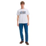 JACK & JONES JJGEPLAS TEE SS CREW NECK 12278523-4777660 White Image 3