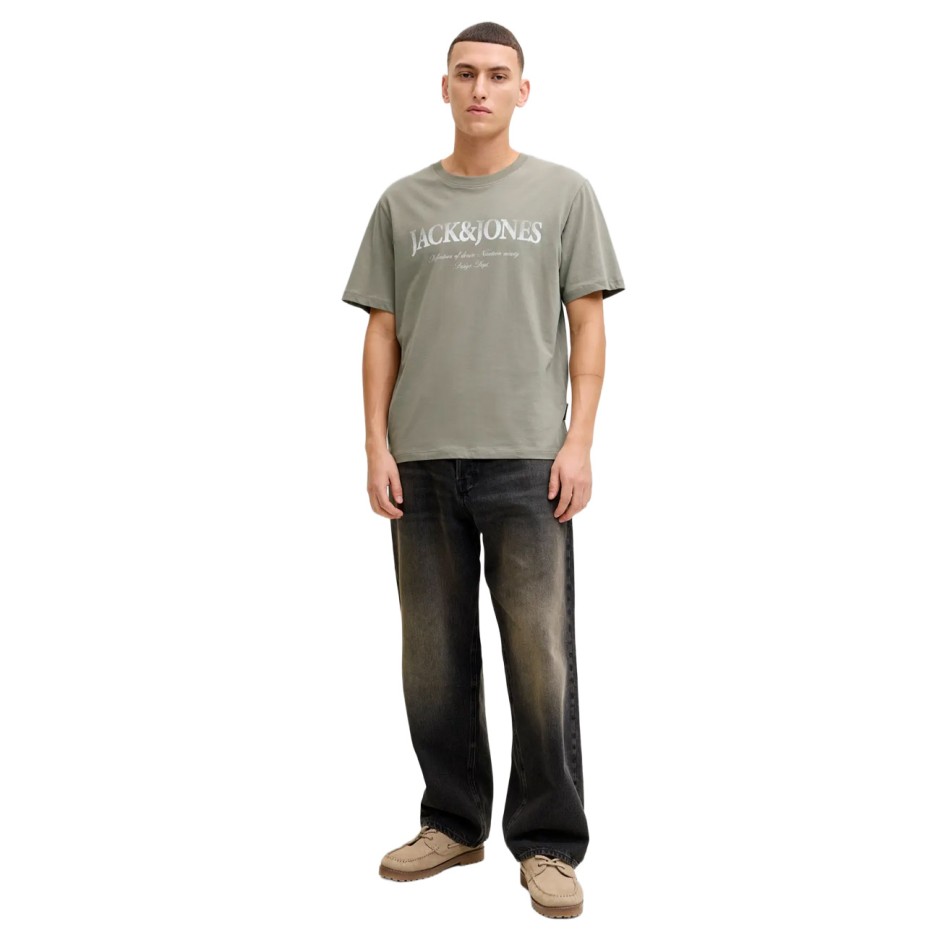 Ανδρική Κοντομάνικη Μπλούζα Χακί - Jack & Jones Jjdevin Daytona