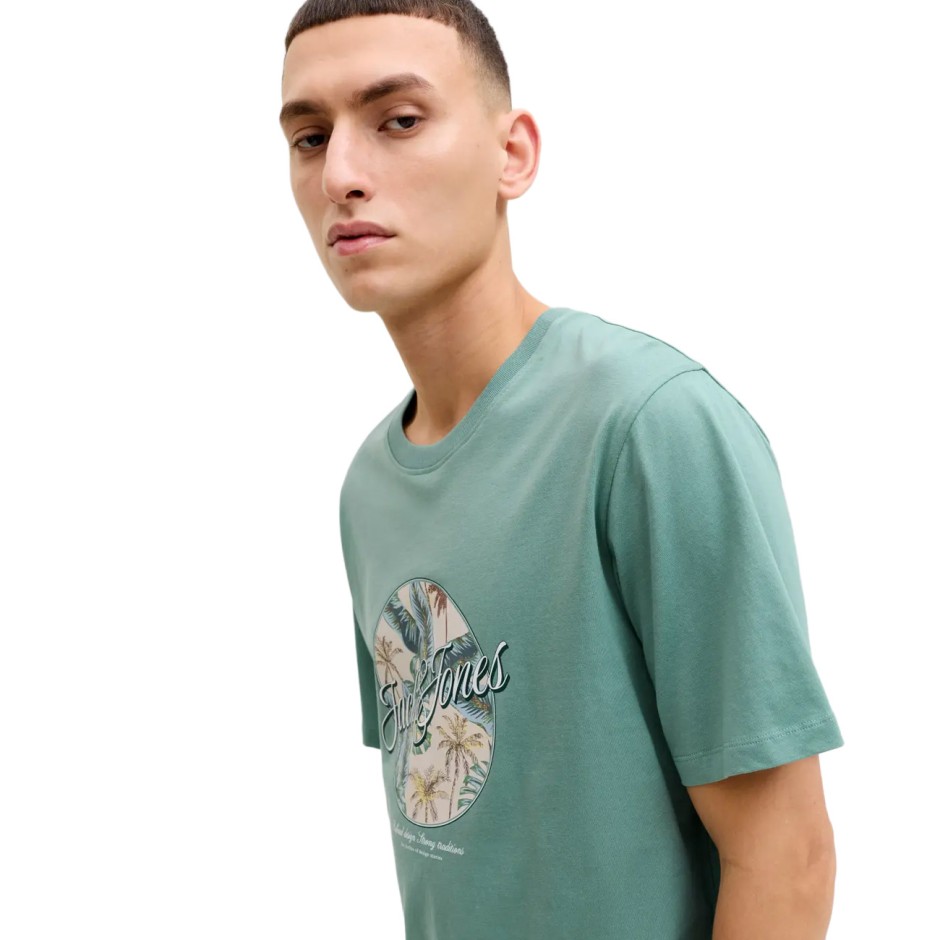 Ανδρική Κοντομάνικη Μπλούζα Τιρκουάζ - Jack & Jones Jjhonolulu Shape