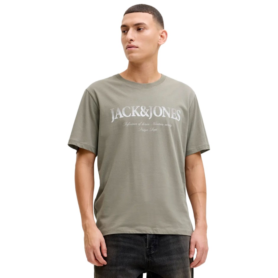 Ανδρική Κοντομάνικη Μπλούζα Χακί - Jack & Jones Jjdevin Daytona