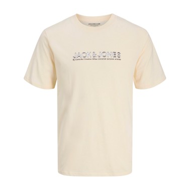 JACK & JONES JCODYNAMIC BRANDING TEE SS CREW NECK FST 12276393-4745403 Ecru