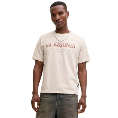 Men's T-Shirt Ecru - Jack & Jones Jjdevin Daytona