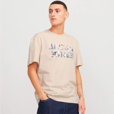 JACK & JONES JJEBRYAN CORP LOGO TEE SS O-NECK NOOS 12268127-4642413 Ecru