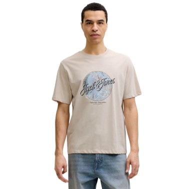 Men's T-Shirt Ecru - Jack & Jones Jjhonolulu Shape