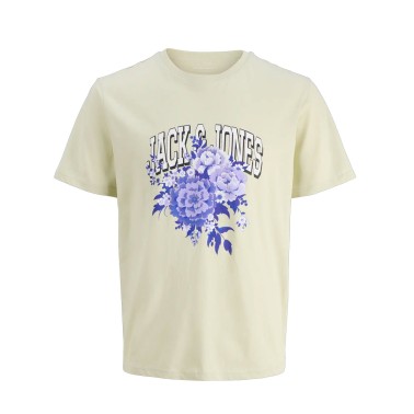 JACK & JONES JORAZUR TEE SS CREW NECK 12286056-4866352 Ecru