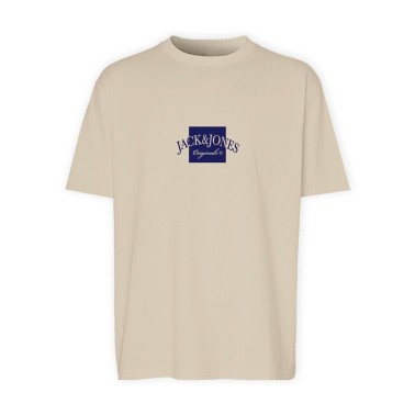 JACK & JONES JORBOSTON TEE SS CREW NECK FST 12277888-4764817 Ecru