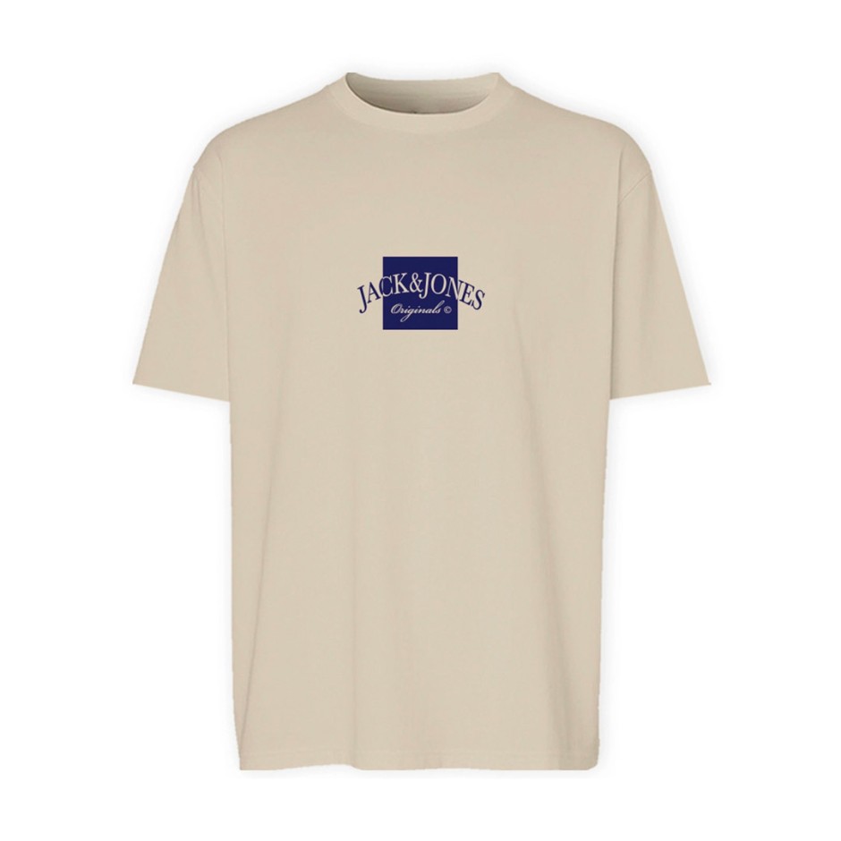 JACK & JONES JORBOSTON TEE SS CREW NECK FST 12277888-4764817 Ecru