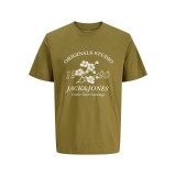 Ανδρική Κοντομάνικη Μπλούζα Λαδί - Jack & Jones Jorjuka  Εικόνα 