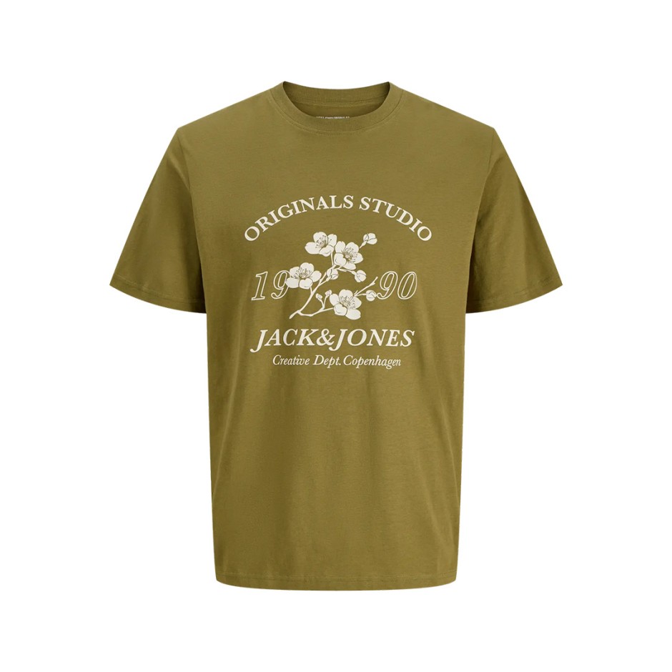 Ανδρική Κοντομάνικη Μπλούζα Λαδί - Jack & Jones Jorjuka 