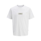 JACK & JONES JORSPLIT FAKESTITCH BRANDING TEE SS 12273182-4703880 White Image 