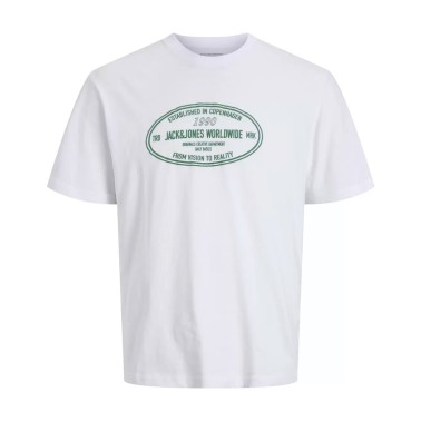 Ανδρική Κοντομάνικη Μπλούζα Λευκή - Jack & Jones