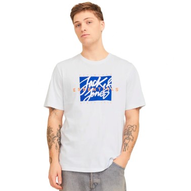 JACK & JONES JJCOLTON TEE SS CREW NECK 12268439-4649319 White