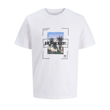 JACK & JONES JCOSYSTEMATIC TEE SS CREW NECK 12286113-4872018 White