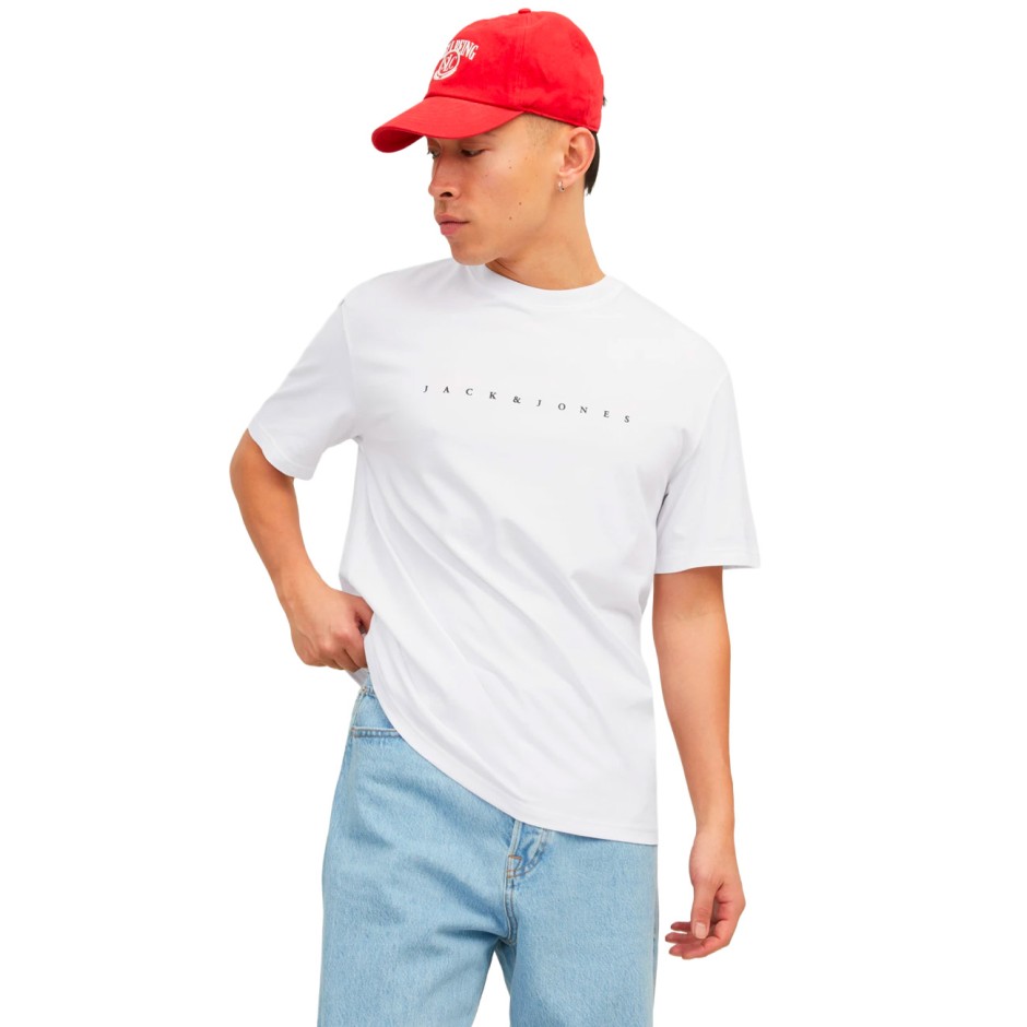 Ανδρική Κοντομάνικη Μπλούζα Λευκή - Jack & Jones JJestar