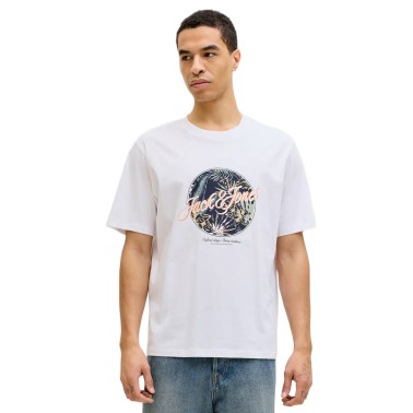 Men's T-Shirt White - Jack & Jones Jjhonolulu Shape
