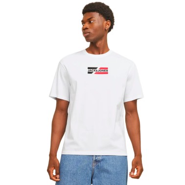 Ανδρική Κοντομάνικη Μπλούζα Λευκή - Jack & Jones Logo