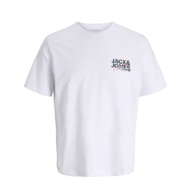 Ανδρική Κοντομάνικη Μπλούζα Λευκή - Jack & Jones Logo