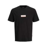 JACK & JONES JORSPLIT FAKESTITCH BRANDING TEE SS 12273182-4703883 Black Image 