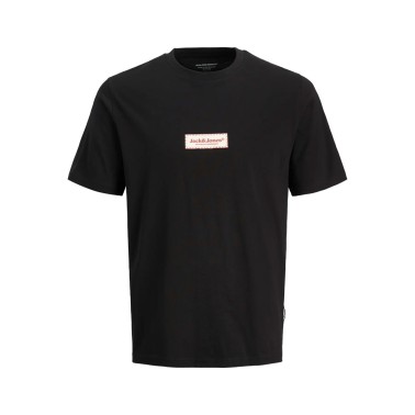 JACK & JONES JORSPLIT FAKESTITCH BRANDING TEE SS 12273182-4703883 Black