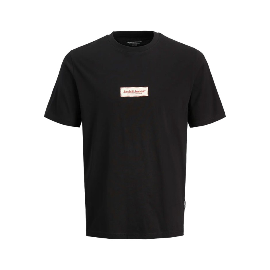 JACK & JONES JORSPLIT FAKESTITCH BRANDING TEE SS 12273182-4703883 Black