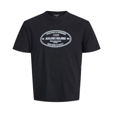 Ανδρική Κοντομάνικη Μπλούζα Μαύρη - Jack & Jones