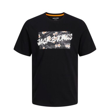 JACK & JONES JJHAWAII SHAPE TEE SS CREW 12269324-4649996 Black