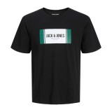 Ανδρική Κοντομάνικη Μπλούζα Μαύρη - Jack & Jones Hayato Εικόνα 