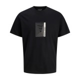JACK & JONES JCOVERSION TEE SS CREW NECK 12286117-4872030 Black Image 