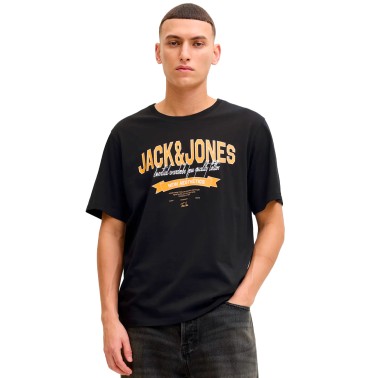 Ανδρική Κοντομάνικη Μπλούζα Μαύρη - Jack & Jones JJelogo