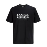 JACK & JONES JCOFUSION JJ BRANDING TEE SS 12289880-4914836 Black Image 
