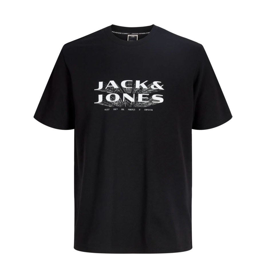 JACK & JONES JCOFUSION JJ BRANDING TEE SS 12289880-4914836 Black