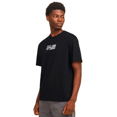 Ανδρική Κοντομάνικη Μπλούζα Μαύρη - Jack & Jones Logo