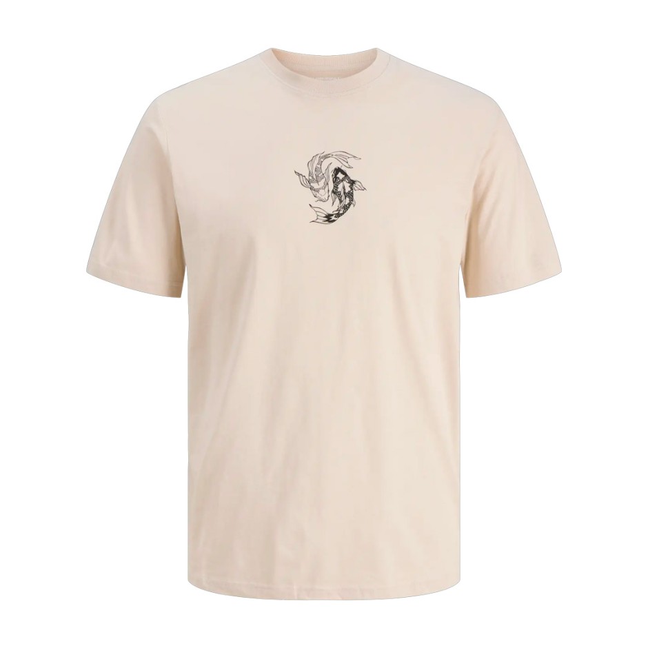 JACK & JONES JORRASCAL TEE SS CREW NECK 12286154-4867185 Beige