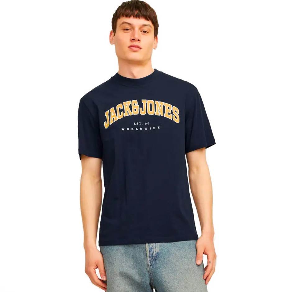 JACK & JONES JJECALEB VARSITY TEE SS 12257579-4517370 Blue
