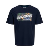JACK & JONES JJHAWAII SHAPE TEE SS CREW 12269324-4685347 Blue Image 