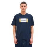 Ανδρική Κοντομάνικη Μπλούζα Μπλε - Jack & Jones Hayato Εικόνα 