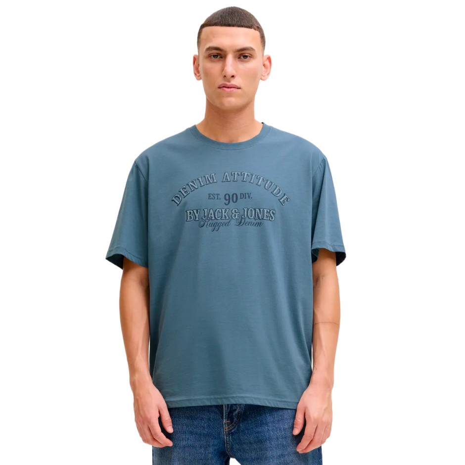 Ανδρική Κοντομάνικη Μπλούζα Μπλε - Jack & Jones JJedenver Graphic