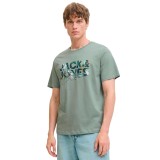 JACK & JONES JJGEPLAS TEE SS CREW NECK 12278523-4776141 Green Image 