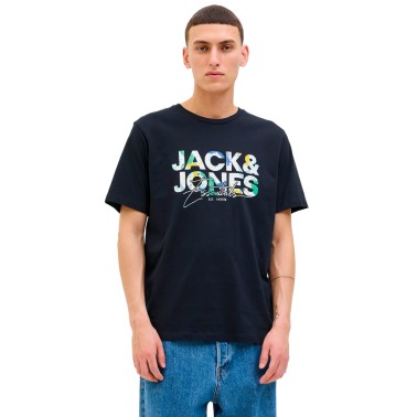 Ανδρική Κοντομάνικη Μπλούζα Σιέλ - Jack & Jones Logo