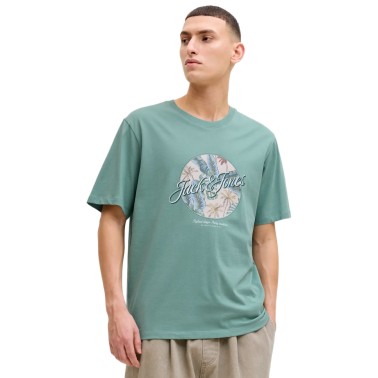 Men's T-Shirt Turquoise - Jack & Jones Jjhonolulu Shape