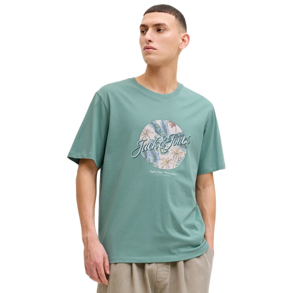 Ανδρική Κοντομάνικη Μπλούζα Τιρκουάζ - Jack & Jones Jjhonolulu Shape