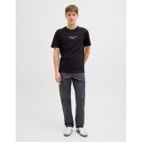 JJ REBEL PRINT TEE SS O-NECK NOOS 12268880-BLACK Black Image 1