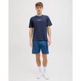 JJ REBEL PRINT TEE SS O-NECK NOOS 12268880-SKY CAPTAIN Blue Image 2