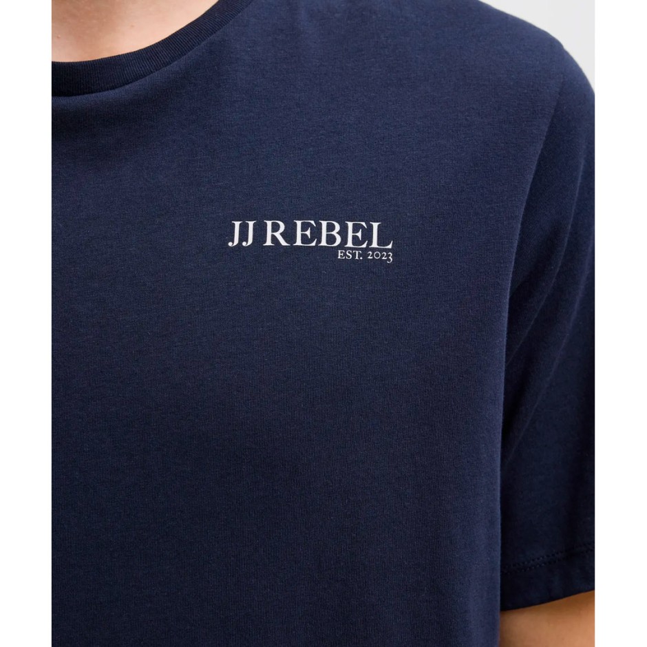 Ανδρική Κοντομάνικη Μπλούζα Μπλε - JJ Rebel 